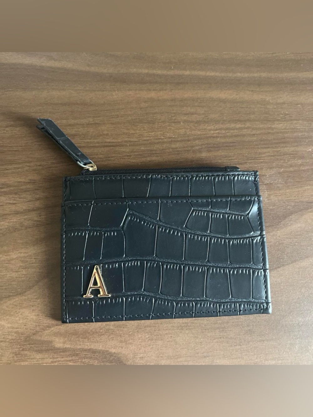Primark faux leather wallet with "A" monogram
